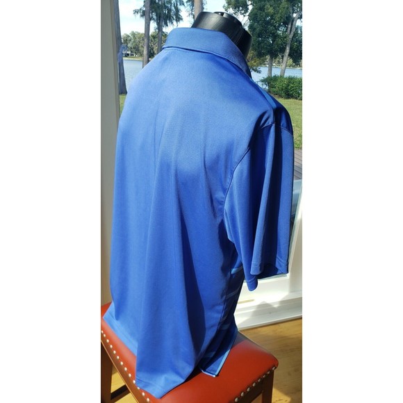 PGA Tour Men's Golf Short Sleeve Polo Blue/Charcoal Striped Shirt Size XL - Picture 10 of 10